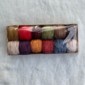 NWT Valdani perle cotton size 12 Artists Palette set of 12 109 yard balls